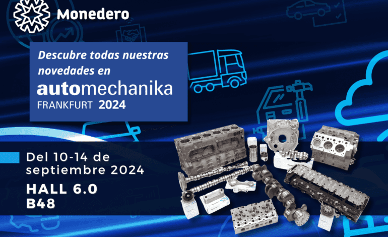 Monedero presentará en Automechanika Frankfurt su mayor inversión en nuevos desarrollos hasta la fecha