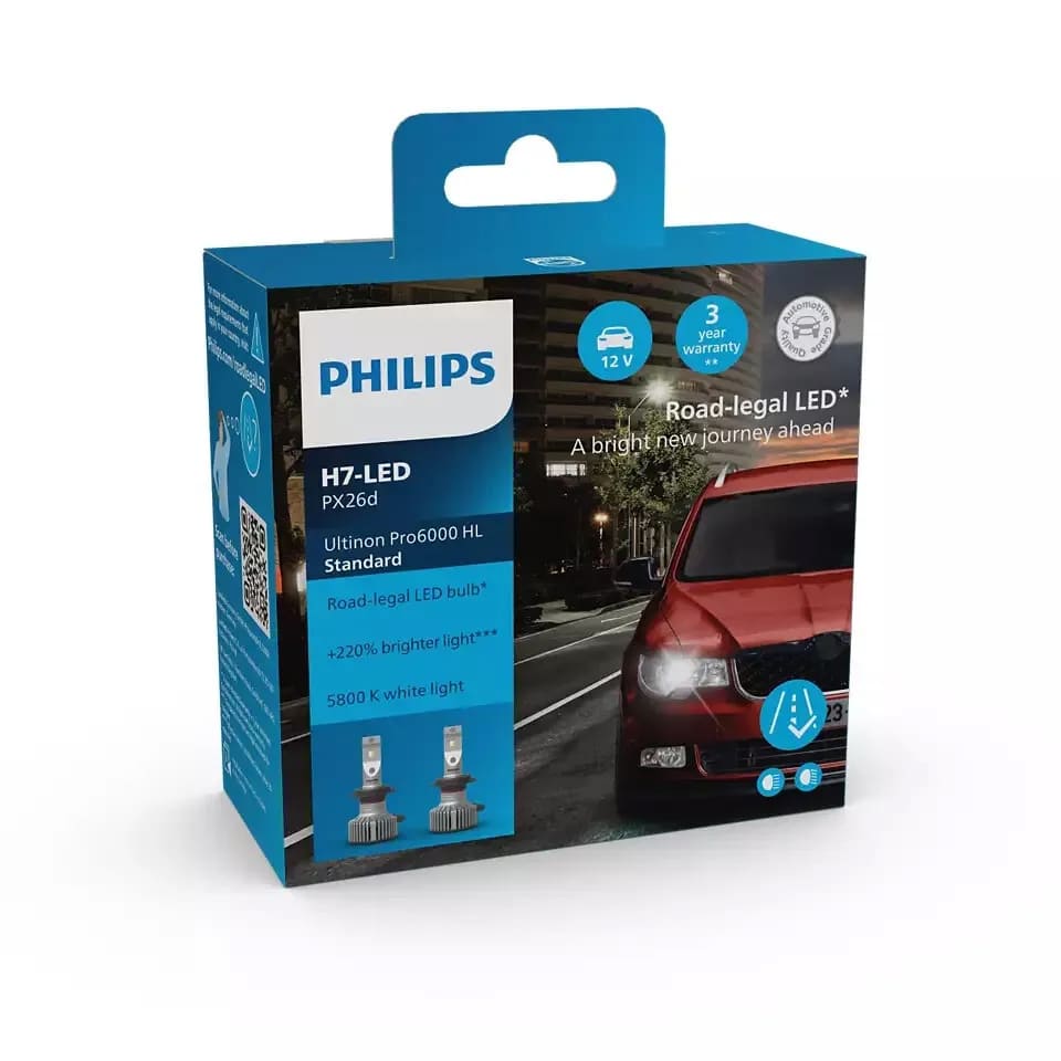 La lámpara Philips Ultinon Pro6000 H4-LED, disponible para más vehículos con homologación en carretera