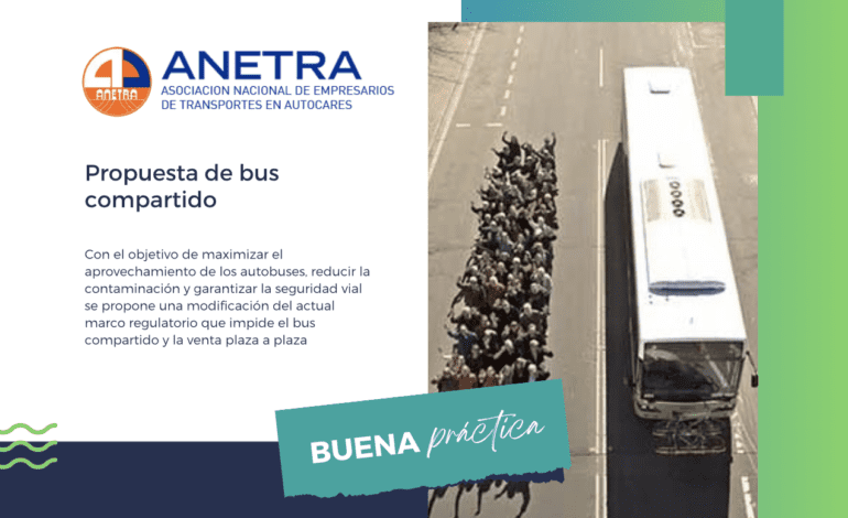 El Anuario de Movilidad Sostenible premia la iniciativa de ‘bus compartido’ de ANETRA