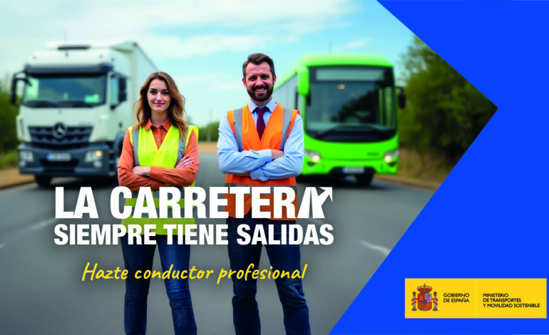 Transportes busca nuevos conductores con la campaña «La carretera siempre tiene salidas»