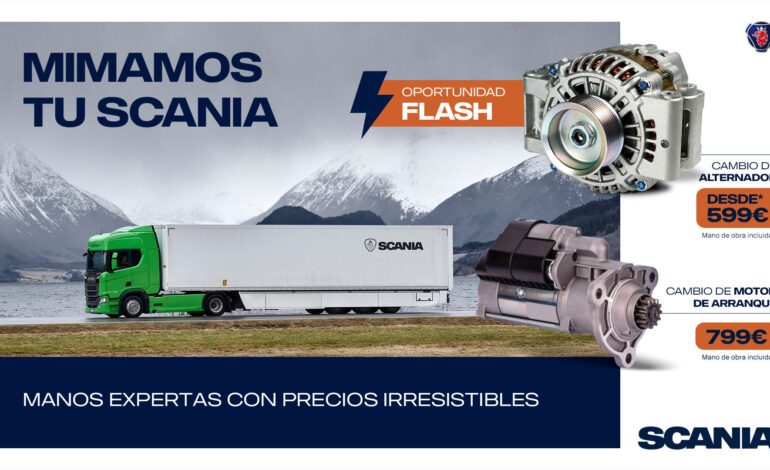 Scania lanza su primera campaña de 2025 para el motor de arranque y el alternador